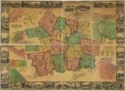 New London County 1854 Wall Map